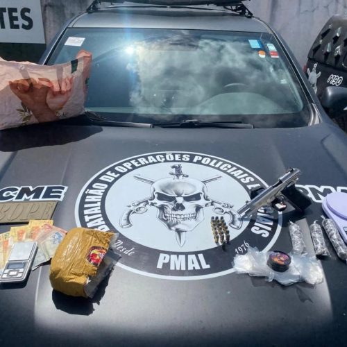 CME deflagra grande operação em Maceió e prende indivíduo com arma, drogas e munições