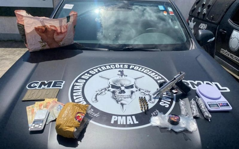 CME deflagra grande operação em Maceió e prende indivíduo com arma, drogas e munições