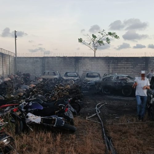 Incêndio destrói mais de 100 motos em pátio de veículos em Rio Largo