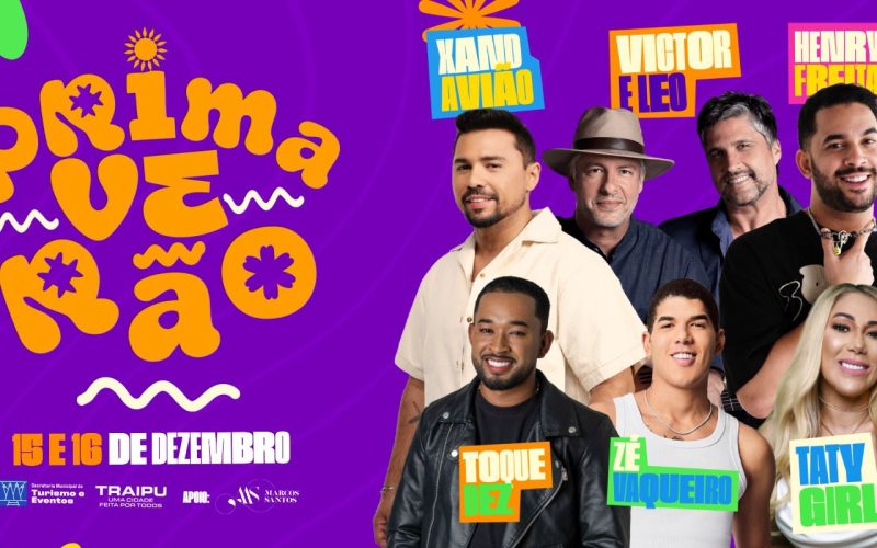 Traipu divulga programação oficial do Primaverão 2025, o maior festival do interior de Alagoas