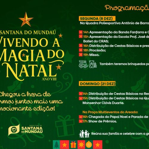 Prefeitura de Santana do Mundaú prepara edição 2025 do projeto “Vivendo a Magia do Natal”