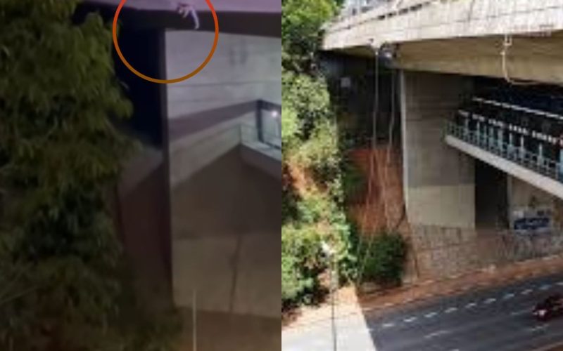 Jovem bate a cabeça com força em estrutura após pular de bungee jump