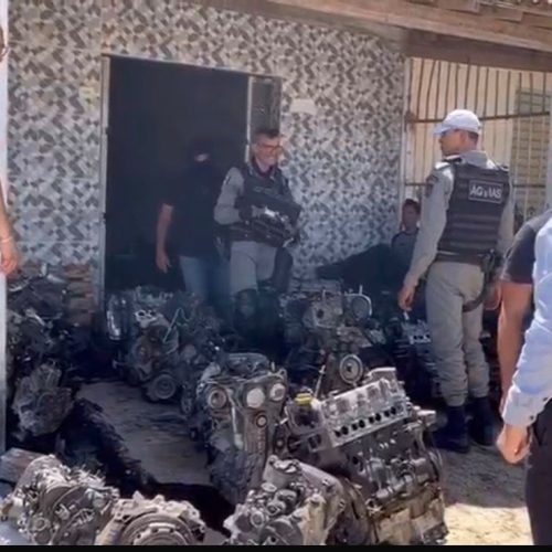 Operação ”Veículos do Agreste” resulta em apreensão de motores e caixas de marcha roubados