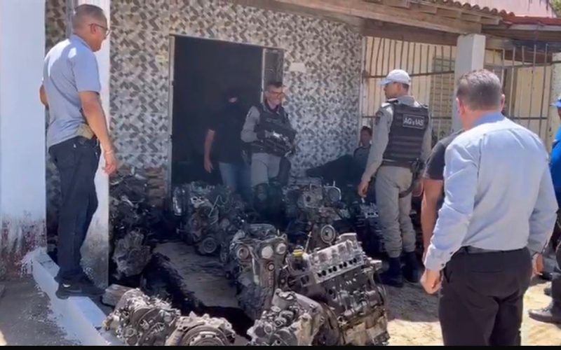 Operação ”Veículos do Agreste” resulta em apreensão de motores e caixas de marcha roubados