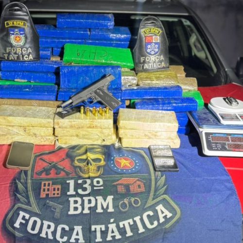 Homem é preso com mais de 62 Quilos de drogas e arma de fogo em Maceió