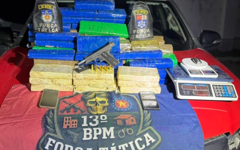 Homem é preso com mais de 62 Quilos de drogas e arma de fogo em Maceió