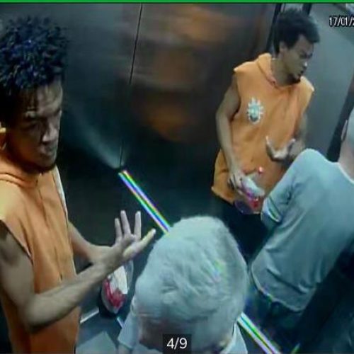 Câmeras mostram suspeito no elevador após músico ser jogado de prédio na Jatiúca
