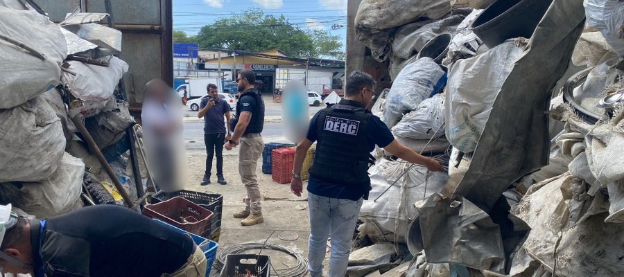 Operação Curto-Circuito 4: Policia Civil prende homem de 57 anos acusado de receptação de cabos de energia em Ferro Velho de Maceió