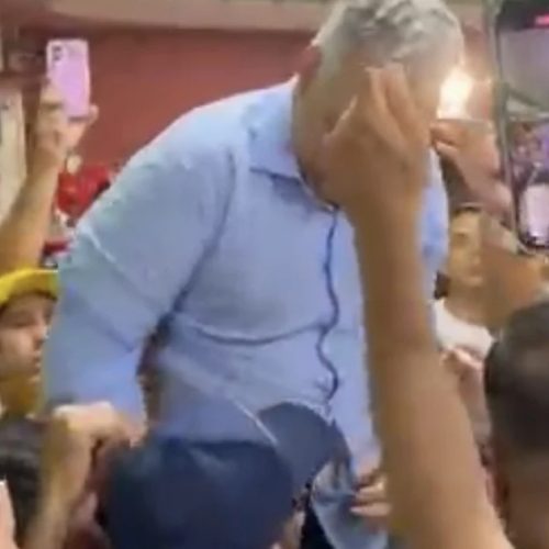 Após ser anunciado como vice de Flávio Bolsonaro, Alfredo Gaspar é recebido por apoiadores no aeroporto
