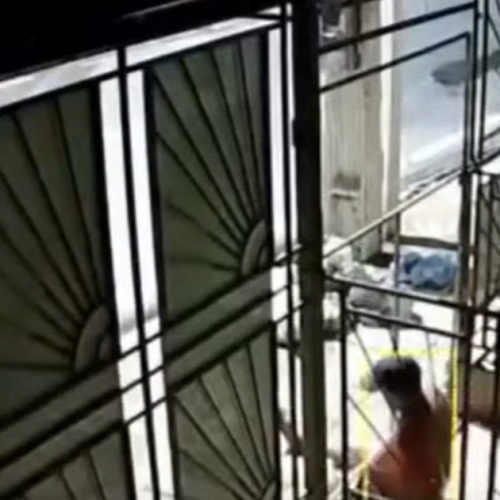 Câmeras flagram homem invadindo cafeteria no Centro de Maceió