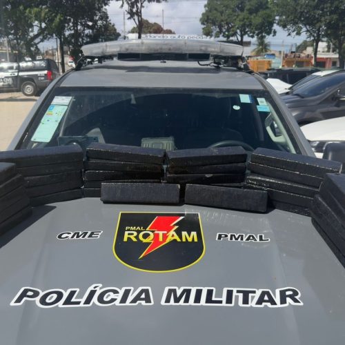 Polícia Militar apreende 28,5 kg de maconha e prende dois homens em Rio Largo