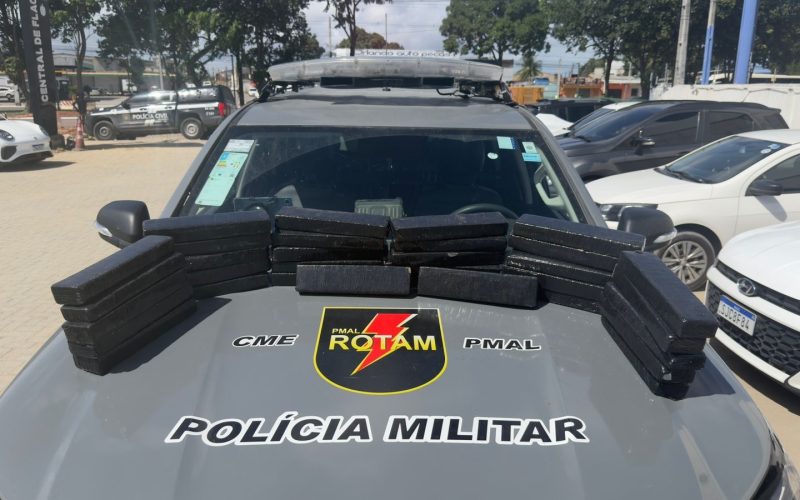 Polícia Militar apreende 28,5 kg de maconha e prende dois homens em Rio Largo
