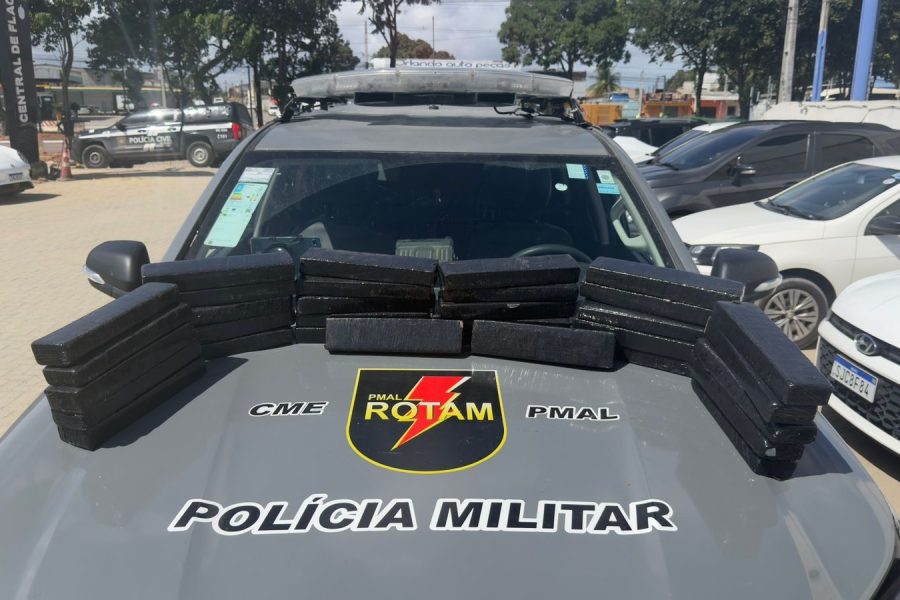 Polícia Militar apreende 28,5 kg de maconha e prende dois homens em Rio Largo