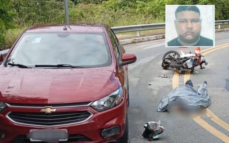 Jovem morre após perder controle de moto e se chocar com pneu de carro, no Barro Duro