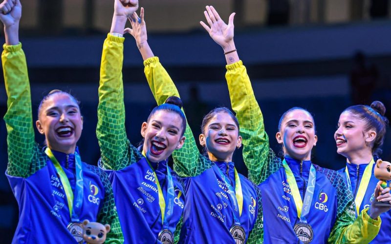 Alagoana Duda Arakaki brilha e lidera Brasil à prata na Copa do Mundo de Ginástica Rítmica