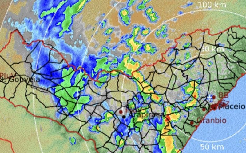Alerta renovado: previsão indica mais chuva, vento e trovoadas até quarta em AL