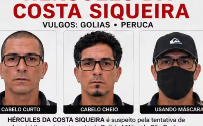 Polícia oferece R$ 50 mil por informações sobre suspeito de atirar em tenente da Rota