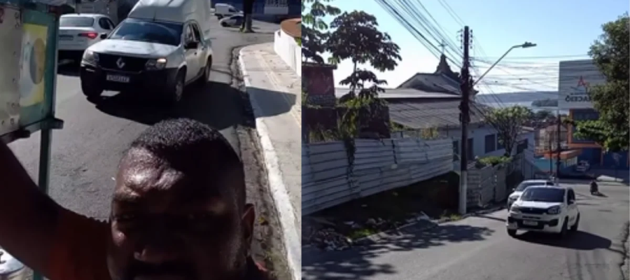 ‘Farmou aura?’: Homem brinca ao subir ladeira com carrinho de mão em Maceió