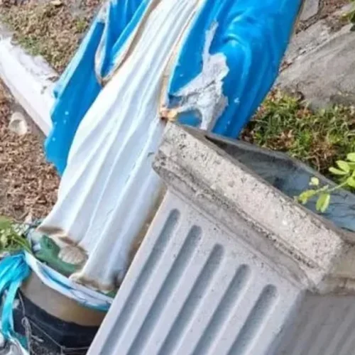 Paróquia reage após vandalismo de imagem de Nossa Senhora em Maceió