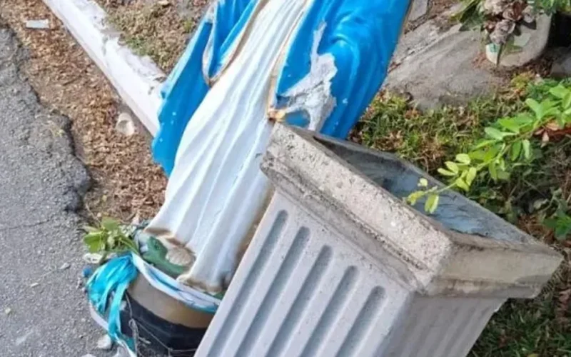 Paróquia reage após vandalismo de imagem de Nossa Senhora em Maceió