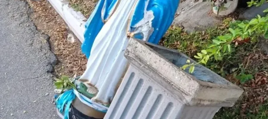 Paróquia reage após vandalismo de imagem de Nossa Senhora em Maceió