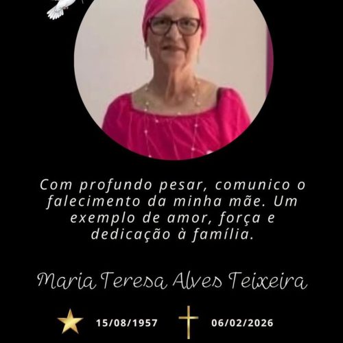 Morre nesta sexta (6) Maria Teresa, mãe do deputado estadual Cabo Bebeto
