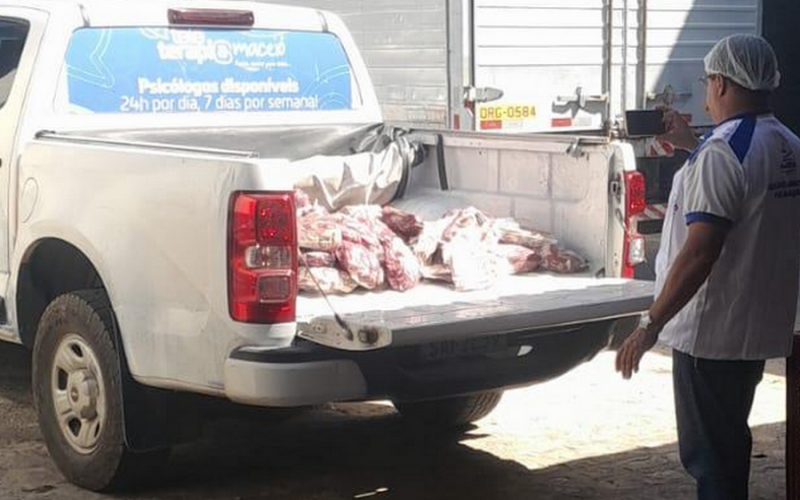 Vigilância Sanitária apreende 150 kg de carne imprópria para consumo no Canaã