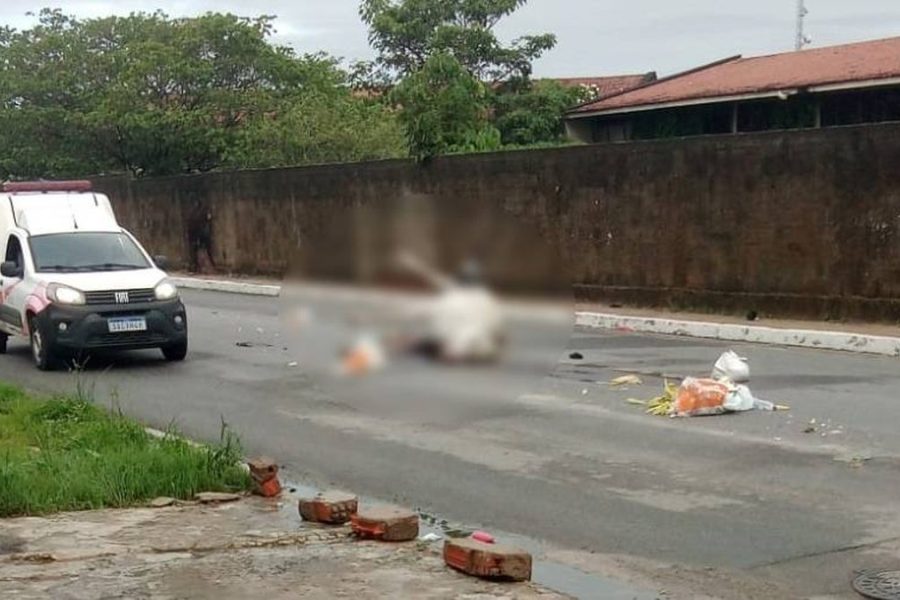 Cavalo morto em acidente permanece no meio de rua há mais de 24 horas e prejudica trânsito