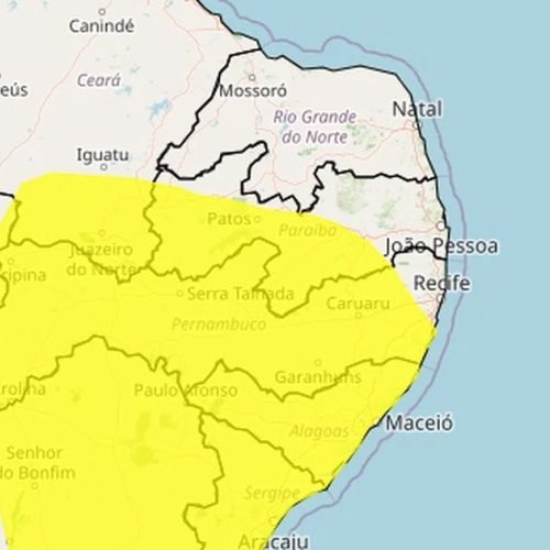 Alagoas entra em alerta para vendaval; ventos podem chegar a 60 km/h em todo o estado