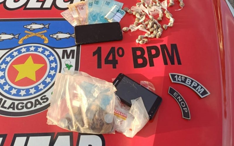 Casal é preso com drogas e dinheiro em espécie na cidade de Jundiá; Pc investiga esquema de tráfico