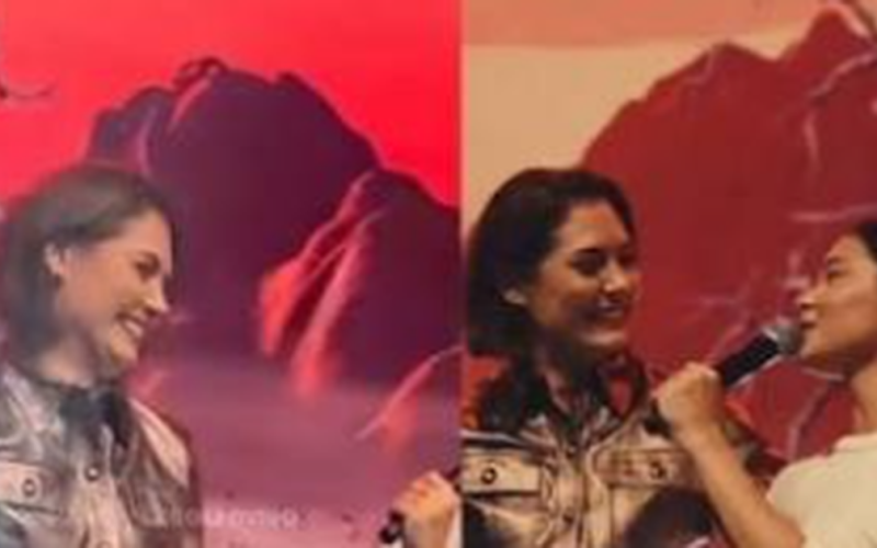 Michelle Bolsonaro emociona público ao cantar “Deserto” com a cantora gospel Maria Marçal