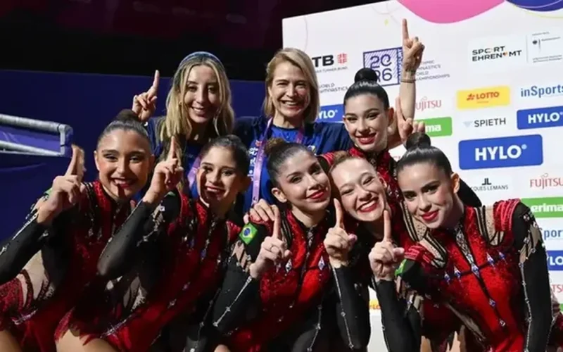 Com alagoana na equipe, Brasil conquista dois ouros inéditos no Mundial de Ginástica Rítmica