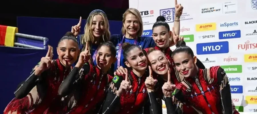Com alagoana na equipe, Brasil conquista dois ouros inéditos no Mundial de Ginástica Rítmica