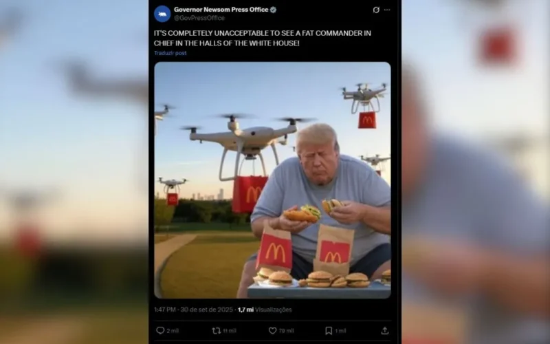 Governador da Califórnia ironiza Trump após fala sobre “generais gordos”