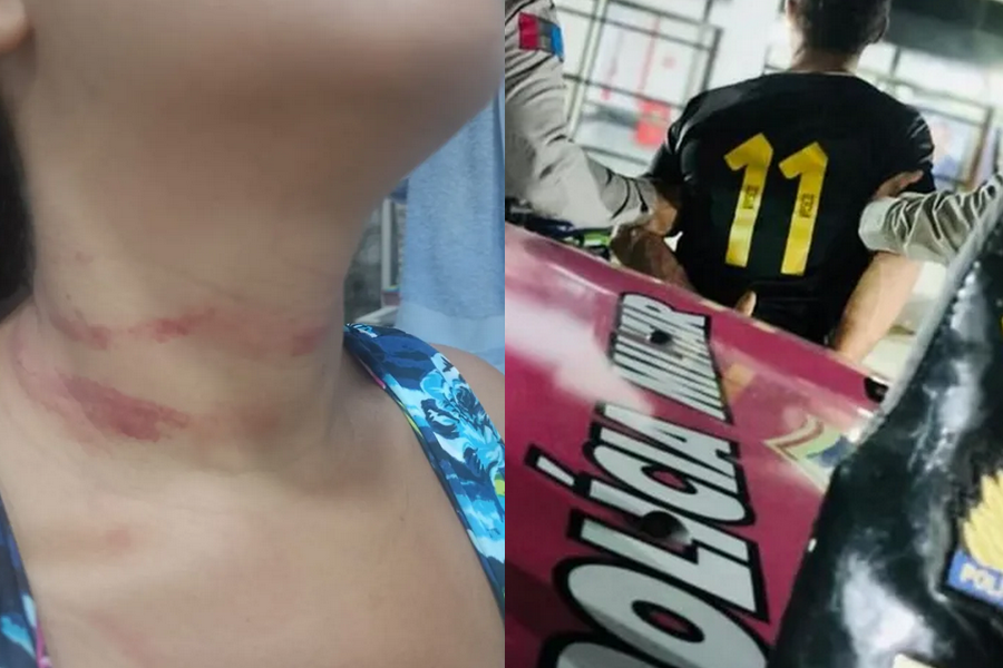 Homem agride ex-esposa e filhas, ateia fogo em colchão e é preso no Rio Novo