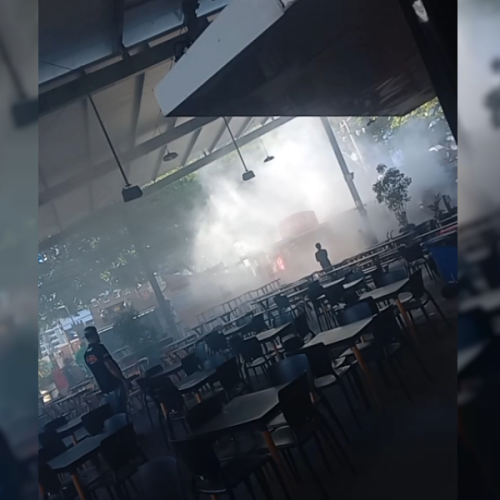 Food truck pega fogo em food park na Jatiúca, em Maceió