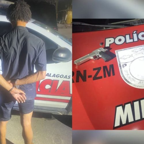 Polícia prende suspeito do PCC por porte ilegal de arma em São Luís do Quitunde