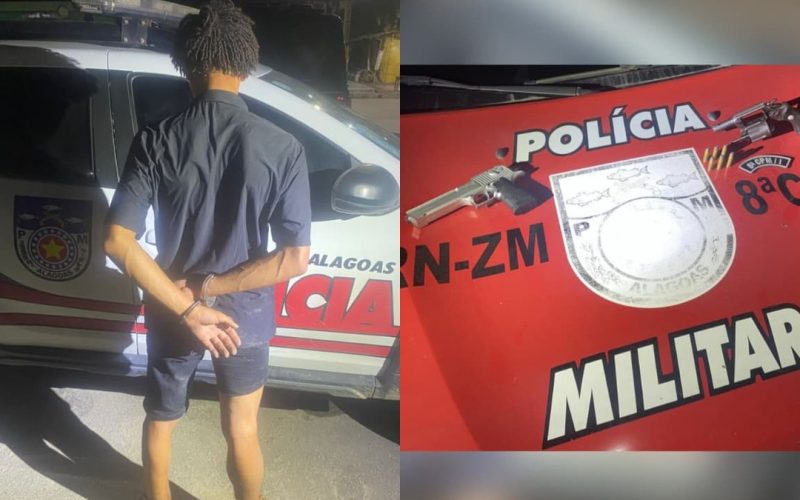 Polícia prende suspeito do PCC por porte ilegal de arma em São Luís do Quitunde