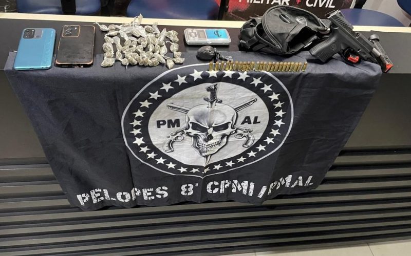 Integrante do Comando Vermelho é preso com armas e drogas no Litoral Norte de Alagoas