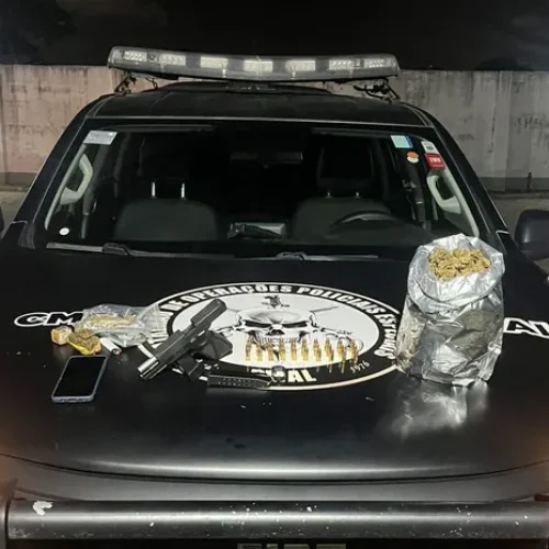 Bope apreende pistola 9mm, munições e grande quantidade de maconha durante ação em Maceió