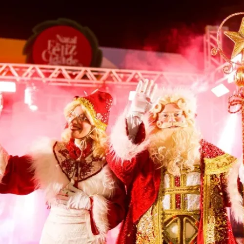 Pilar vive noite inesquecível na abertura do Natal da Feliz Cidade