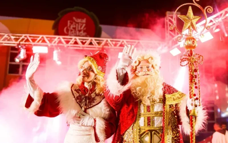 Pilar vive noite inesquecível na abertura do Natal da Feliz Cidade