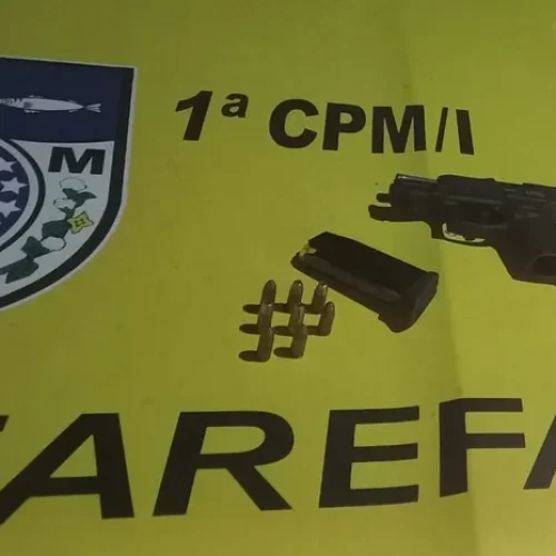 PM apreende pistola após troca de tiros que deixou adolescente ferido no interior de AL