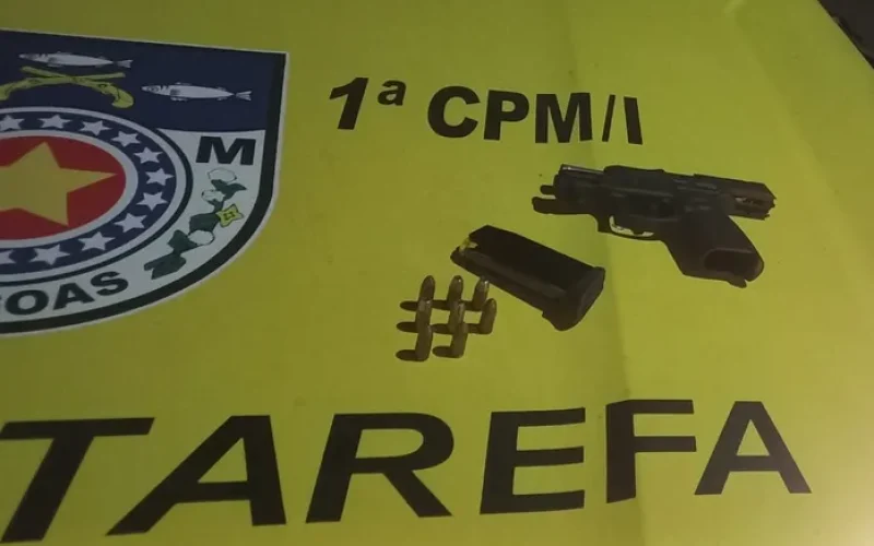 PM apreende pistola após troca de tiros que deixou adolescente ferido no interior de AL